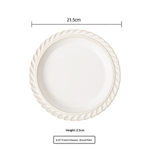 Service de vaisselle en céramique Série <span class=keywords><strong>Chanson</strong></span> Française, style moderne et luxueux, compatible micro-ondes, pour la maison, style Ins, couleur sous glaçure - Product Image 5