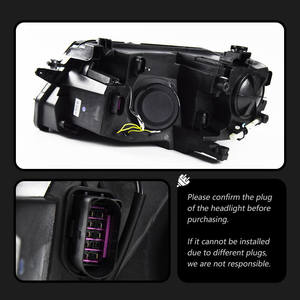 AKD ไฟหน้าตกแต่งรถ, สำหรับไฟหน้า Tiguan 2017-2021 Tiguan ไฟหน้า LED ไฟหน้า LED หลอดไฟหน้ารถเลนส์อุปกรณ์เสริมลำแสง - Product Image 4