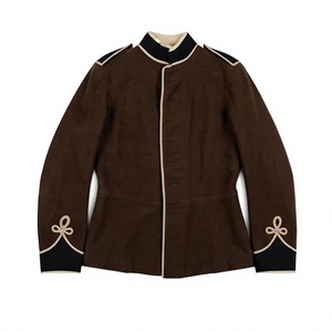 Chaqueta de Invierno para Hombre, Color Marrón, con Cuello Alto, Tejido Transpirable, Diseño Personalizado, Resistente, para Actuaciones en Escenario - Product Image 1