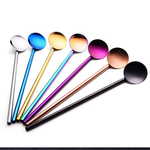 Échantillon Gratuit 10 Pièces Cuillères-Pailles Réutilisables en Acier Inoxydable 304 Écologiques Colorées Certifiées LFGB pour la Marque YOUNIS Saines - Product Image 1
