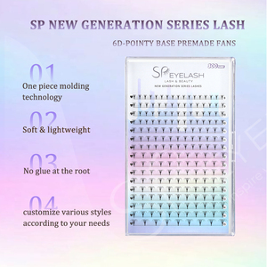 Pestañas Postizas Impresas en 3D SP EYELASH, Suministros para Extensión de Pestañas, Pestañas en Espiral, Base Estrecha, Tallo Largo, Abanicos de Volumen Preformados, Extensión de Pestañas - Product Image 4