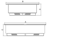 Bain-marie commercial encastrable rectangulaire en acier inoxydable 304 pour maintien au chaud des soupes et aliments pour buffet