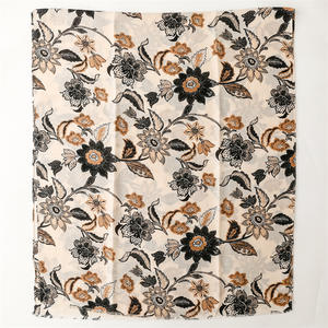 Mode rétro Style élégant fleur motif coton sentiments écharpe musling tête enveloppes Hijabs crème solaire longue gaze coton châles - Product Image 4