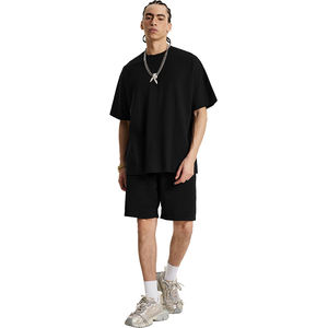T-<span class=keywords><strong>Shirt</strong></span> <span class=keywords><strong>Homme</strong></span> Uni Grande Taille Oversize de Haute Qualité 100% Coton Unisexe 240 Gsm Vente en Gros T-Shirts de Créateur pour Hommes - Product Image 3