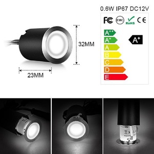 Lampe de terrasse <span class=keywords><strong>solaire</strong></span> LED étanche IP67, lampe souterraine de jardin, lampe encastrée au sol extérieure 32 mm, projecteur d'escalier de patio - Product Image 2
