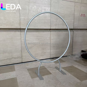 LEDA Élégant support de toile de fond en forme d'éventail semi-circulaire pour mariage, décoration de toile de fond drapée en arche pour événements festifs - Product Image 6