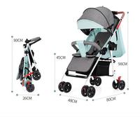 Poussette légère pliable à quatre roues pour bébés et enfants avec pliage à une touche, livraison directe disponible