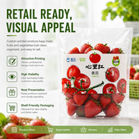 Bolsas de Embalaje para Productos Frescos de Grado Alimenticio Transparentes del Fabricante, Bolsas para Frutas y Verduras CPP Microperforadas con Logotipo Personalizado