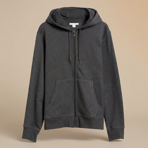 Sudadera con Capucha Unisex con Cierre, Corte Regular, Color Sólido, 100% Algodón, Felpa Francesa, Ropa Casual de Otoño, Impresión Digital - Product Image 3