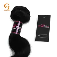 ที่กำหนดเอง Virgin Hair Hair Extension ห่อด้วยตัวเองกาวสติกเกอร์กระดาษราคาแท็ก Swing,พลาสติก String,100ชิ้น