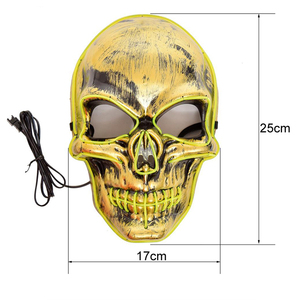 2020 nuevos productos de moda de Halloween <span class=keywords><strong>Led</strong></span> intermitente <span class=keywords><strong>cara</strong></span> máscara - Product Image 3