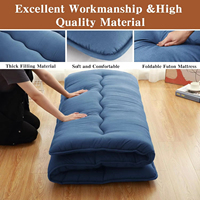 Colchón Japonés para Piso, Futón, Colchoneta Gruesa de Tatami, Colchón Portátil para Dormir, Cama de Piso Tamaño Completo, Tamaño Individual, Cómodo