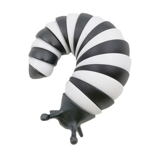Giocattoli Pop Fidget arcobaleno lumaca articolato con le dita che gira per alleviare lo Stress lumaca giocattoli sensoriali Fidget Slug - Product Image 4