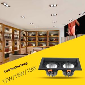 Faretti a Griglia LED Quadrati da Incasso a Una o Due Teste 3000K 4000K 6000K da Soffitto a Direzione Regolabile - Product Image 2