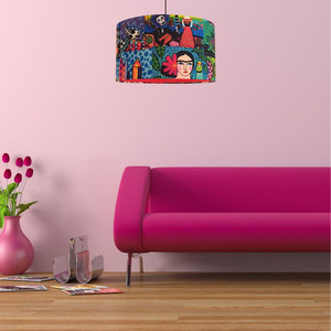 FRIDA KAHLO COLOR-IN CULTURE, paralume fatto a mano, lampada a sospensione - Product Image 6