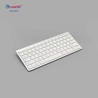 KW-001A 60% Keyboard Mini Nirkabel USB 2.4G untuk Kantor, Super Tipis, Tombol Plastik Model Cokelat dengan Sakelar ON/OFF