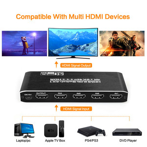 Commutateur HDMI 2.0 de haute qualité 4 entrées 1 sortie Commutateur HDMI2.0 4*1 HDR10 Dolby <span class=keywords><strong>Atmos</strong></span> et commutateur HDMI 4k 4 ports - Product Image 4