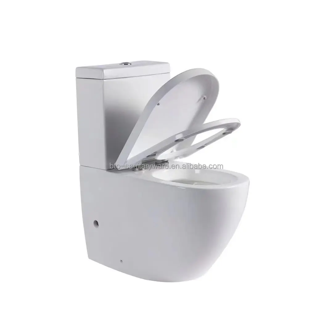 BTO Australien Stil moderne Sanitär-Badezimmer-Set zweiteilig Günstige Rücken an Wand WC WC-Kommode mit Sitz bezug