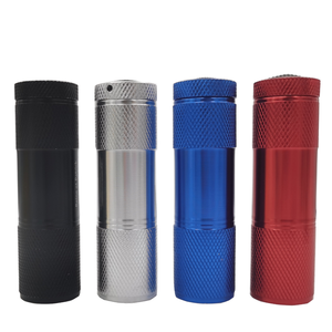 Customized Printing LOGO Led Torch Keychain Flashlight 9 Led Mini Torch Light for Gift