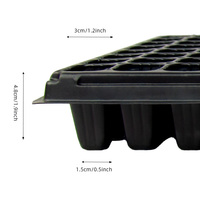 Plateau de semis en polystyrène PS carré à 128 alvéoles, profondeur 48 mm, pour herbes, fleurs et légumes-feuilles, format 1020, vente en gros