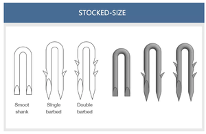 Clous en U galvanisés pour clôture agricole, 1 pouce, 1 1/4 pouce, agrafes en U pour clôture barbelée - Product Image 4