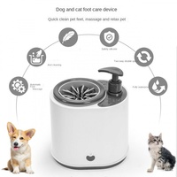 Lave-pattes électrique 2 en 1 pour animaux de compagnie, portable, automatique, nettoyeur de pattes de chien, masseur, machine à laver les griffes pour chats et chiots