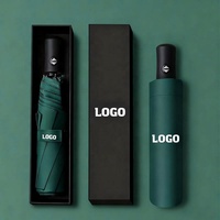 Payung Lipat 3 Otomatis Tahan Air Bahan Pongee Sablon Sutra Logo Custom WW5194, Hadiah Promosi