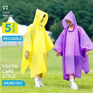 <span class=keywords><strong>Poncho</strong></span> de pluie élégant et imperméable pour adolescents, disponible en plusieurs couleurs, pour un usage quotidien et en cas d'urgence - Product Image 2