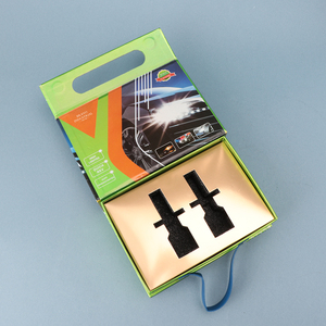 Boîte cadeau personnalisée avec couvercle rabattable et poignée, fabriquée en Chine, emballage rigide avec insert en mousse <span class=keywords><strong>pour</strong></span> phares de voiture à LED - Product Image 3
