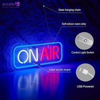 Enseigne néon LED ON AIR, Lumière d'ambiance suspendue pour intérieur, pour salle de jeux, man cave et indicateur d'entrée, Décoration murale et décoration intérieure