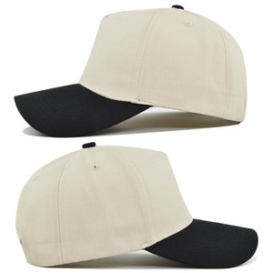 OEM ODM Custom Logo Vintage Dobby 5-Panel Striped Baseball Caps 3D <b>Embroidery</b> Structured <b>Frame</b> 100% Cotton Common Sport Hats - Product Image 6