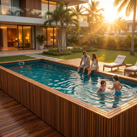 Conteneur de 20 pieds en fibre de verre, amovible, extensible, pour piscine de plongée profonde et accessoires de sauna, pour l'entraînement de plongée