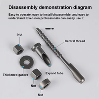 Tornillos de anclaje de expansión de taladro de núcleo de soporte desmontable de alta resistencia para fijar la máquina perforadora de agua Vertical