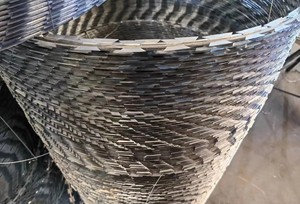 Galvanized Steel Barbed <b>Wire</b> Mesh Safety Anti-climbing <b>Net</b> BTO-16 Double Helix Blade Roller Cage for Prison Fence Protection - Product Image 6