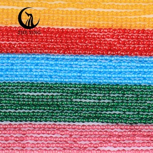 Zhe Ying vente en gros 2MM 2.5MM 3MM perles de cristal hydro à facettes 39 couleurs perles de verre rondelle en <span class=keywords><strong>pierre</strong></span> naturelle pour la fabrication de bijoux - Product Image 2