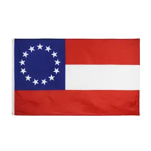 Gut verkaufen Elegantes anmutiges Aussehen Rot Weiß Blau Flagge 3x5 Ft US-Flagge Konföderierte für Willkommen sparty