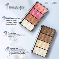 Palette de fard à joues de marque privée, fini mat naturel, poudre de contour pour tous types de peau, utilisation en salon