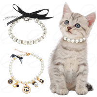 Collier pour chien en perles de luxe, collier pour chat avec strass, collier de mariage pour chat design