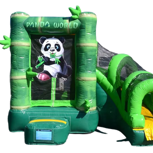 Castillo Inflable Multifuncional con Tobogán, Temática de Panda, para Niños Pequeños y Niños - Product Image 1