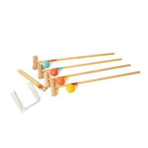 Olorful-Juego de patadas de jardín para niños, juego de croqué con bolas de madera para 4 jugadores - Product Image 3