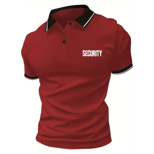 Polo classique d'été 2026 pour uniforme de garde de sécurité de patrouille cycliste avec logo de travail de sécurité pour hommes - Product Image 4