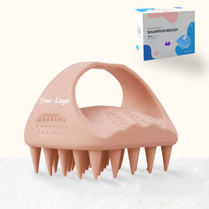 Cepillo rosa de silicona suave mejorado para el cabello mojado, masajeador de cuero cabelludo con champú, cepillo, peine depurador para el crecimiento del cabello - Product Image 1