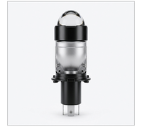 Phare de moto H4 24W avec projecteur, faisceau haut et bas, ampoule à lentille, boîtier noir étanche pour moto