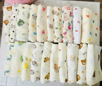 Serviettes de bain rectangulaires ultra douces pour bébés, imprimées sur mesure, 400 GSM, 70x100 cm, en coton mousseline, fabriquées au Vietnam, 0-12 mois