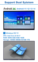 لوح ذكي تفاعلي ELON مقاس 75/86 بوصة، معالج I5، ذاكرة 4+32 جيجابايت، شاشة لمس تعمل بالذكاء الاصطناعي، نظام أندرويد، دقة 4K، للتدريس في المدارس