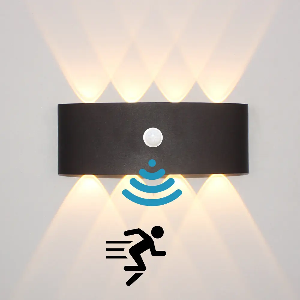 Lampu Dinding Sensor, lampu Sensor gerak Pir manusia lampu dinding Led pintar pasang dinding lampu Sensor 8w