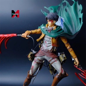 Figura de Acción de PVC de 15CM del Anime Ataque a los Titanes, <span class=keywords><strong>Cosplay</strong></span> de <span class=keywords><strong>Mikasa</strong></span> Eren Rivaille, Poses Intercambiables - Product Image 4