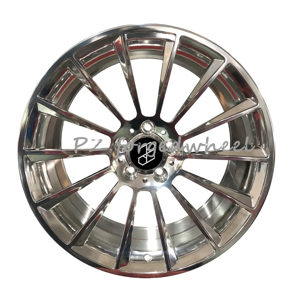 Pengzhen 5x112 19 20 Inch Rims Silver Polished Aluminum Multi Spoke 5 Holes Wheels For Mercedes Benz