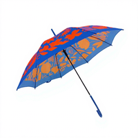 Parapluie Droit Publicitaire de Luxe à Ouverture Automatique, Léger, Revêtement PU, Poignée en J, Format Voyage Compact, Marque Daily Brand