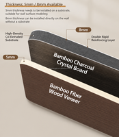Panneaux muraux décoratifs 3D imperméables pour hôtels, revêtement mural intérieur, panneaux en bois de bambou, placage de bois, panneaux muraux en bois